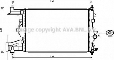 AVA QUALITY COOLING ol2484 -  Радиатор, охлаждение двигателя